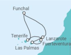 Itinerário do Cruzeiro Ilhas Canárias - Costa Cruceros