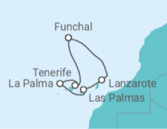 Itinerário do Cruzeiro Ilhas Canárias - Costa Cruzeiros