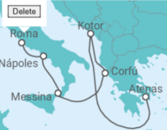 Itinerário do Cruzeiro Montenegro, Grécia, Itália - Holland America Line