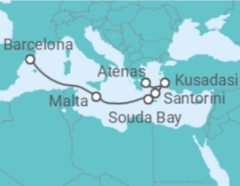 Itinerário do Cruzeiro Malta, Grécia, Turquia - Holland America Line