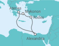Itinerário do Cruzeiro Egito, Grécia - Holland America Line