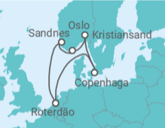 Itinerário do Cruzeiro Dinamarca, Noruega - Holland America Line