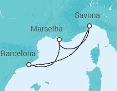 Itinerário do Cruzeiro França, Itália - Costa Cruzeiros