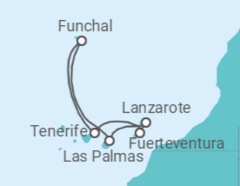 Itinerário do Cruzeiro Ilhas Canárias - Costa Cruzeiros