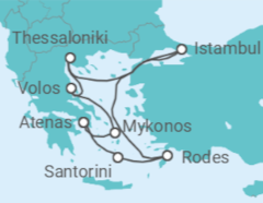 Itinerário do Cruzeiro Grécia, Turquia - Silversea