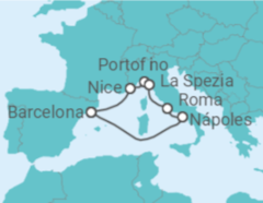 Itinerário do Cruzeiro França, Itália - Celebrity Cruises