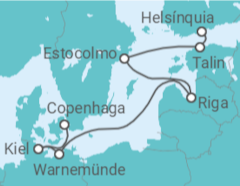 Itinerário do Cruzeiro Estónia, Suécia, Letónia, Alemanha - NCL Norwegian Cruise Line