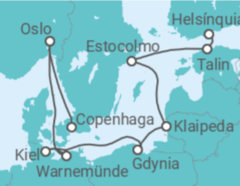 Itinerário do Cruzeiro Noruega, Alemanha, Polónia, Lituânia, Suécia, Estónia - NCL Norwegian Cruise Line