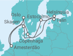 Itinerário do Cruzeiro Noruega, Suécia, Estónia, Finlândia, Dinamarca - Celebrity Cruises