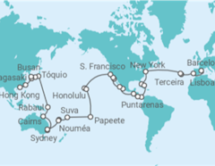 Itinerário do Cruzeiro Volta ao mundo - Costa Cruzeiros