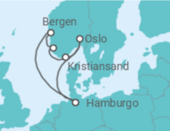 Itinerário do Cruzeiro Noruega TI - AIDA