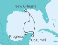Itinerário do Cruzeiro México - Carnival Cruise Line
