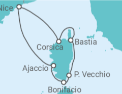 Itinerário do Cruzeiro França, Itália - CroisiMer