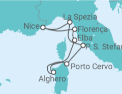 Itinerário do Cruzeiro Itália - CroisiMer