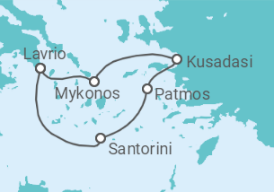 Itinerário do Cruzeiro Grécia, Turquia + Voo + Hotel - Celestyal Cruises