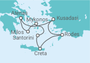 Itinerário do Cruzeiro Turquia, Grécia + Voo + Hotel - Celestyal Cruises