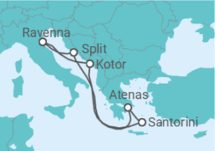 Itinerário do Cruzeiro Montenegro, Grécia, Croácia  + Voo + Hotel - Royal Caribbean