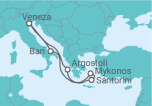 Itinerário do Cruzeiro Itália, Grécia + Voo + Hotel - Costa Cruzeiros