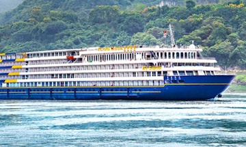 Barco de luxo moderno e elegante