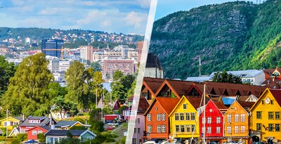 Oslo e Bergen de avião