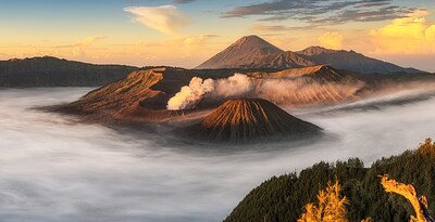 Java com caminhada de vulcões