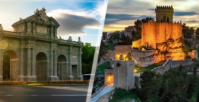 Madrid e Paradores de Castela-Mancha com carro de aluguer