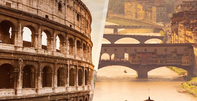 Roma e Florença de comboio