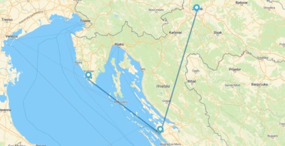 Zagrebe, Zadar e Pula